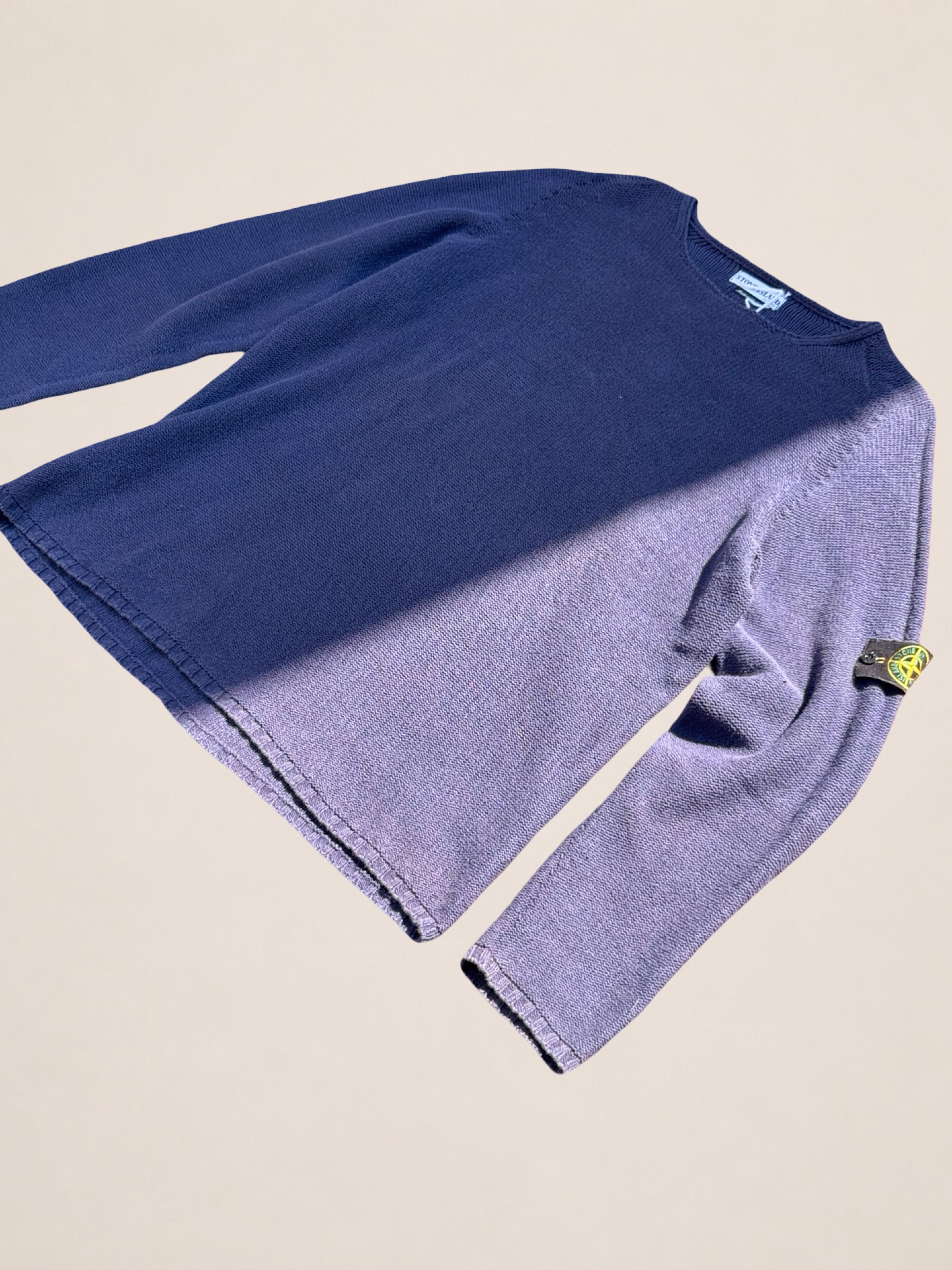 Pull Stone Island en maille – Bleu marine – XL – Mixte – Vintage — vue principale