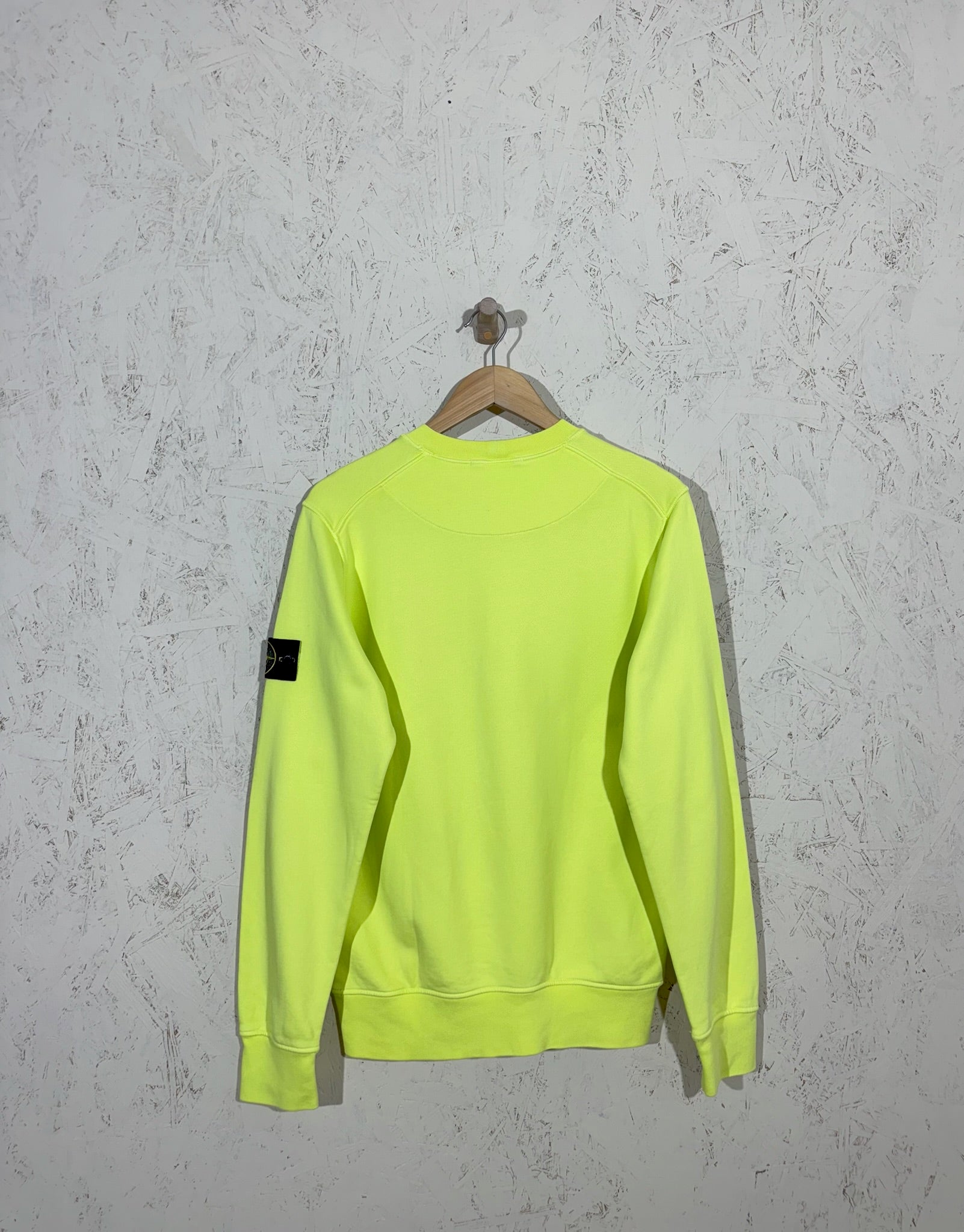 Pull Stone Island Jaune Fluo S Mixte Badge