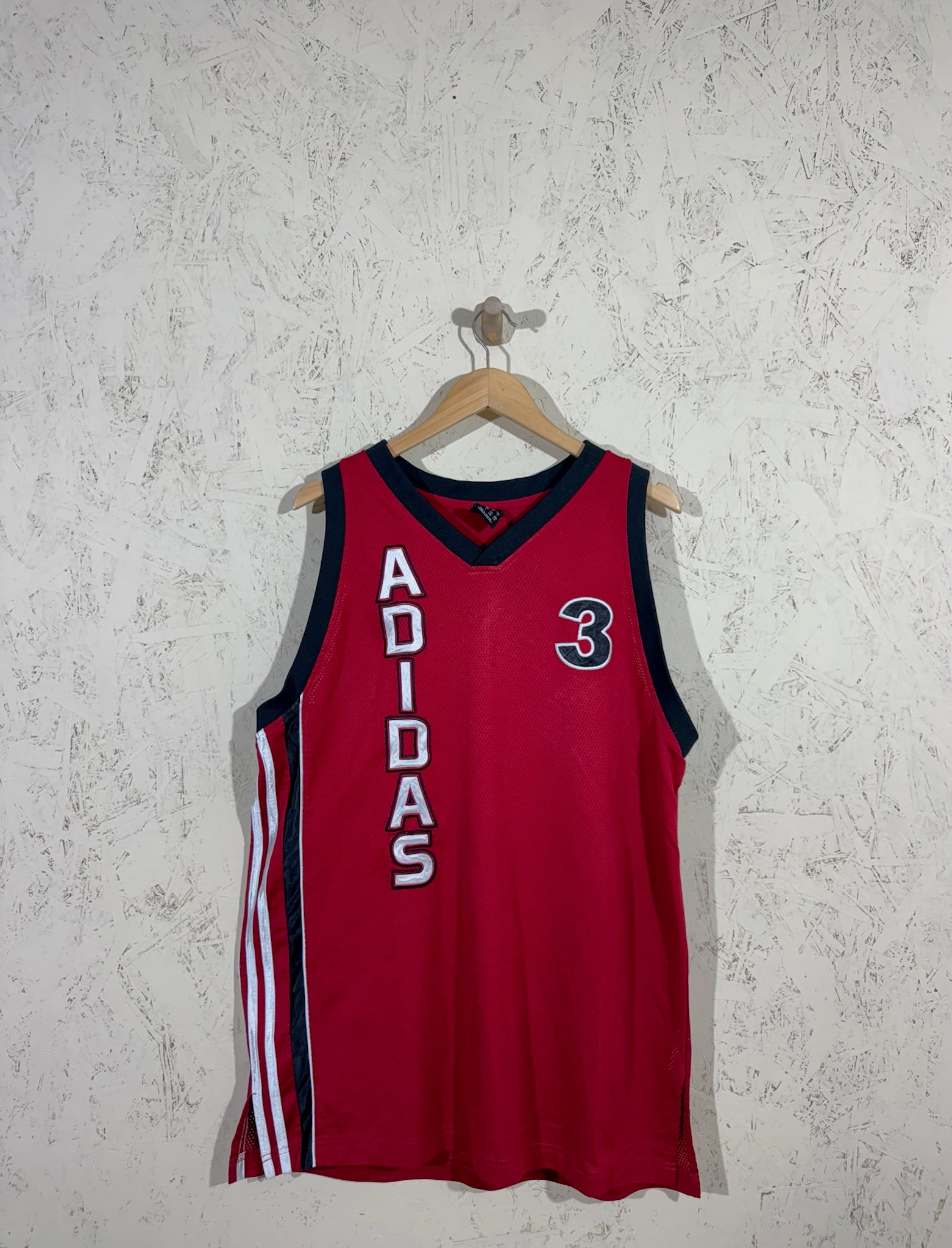 Débardeur Adidas Basketball N°3 Rouge Vintage L Mixte