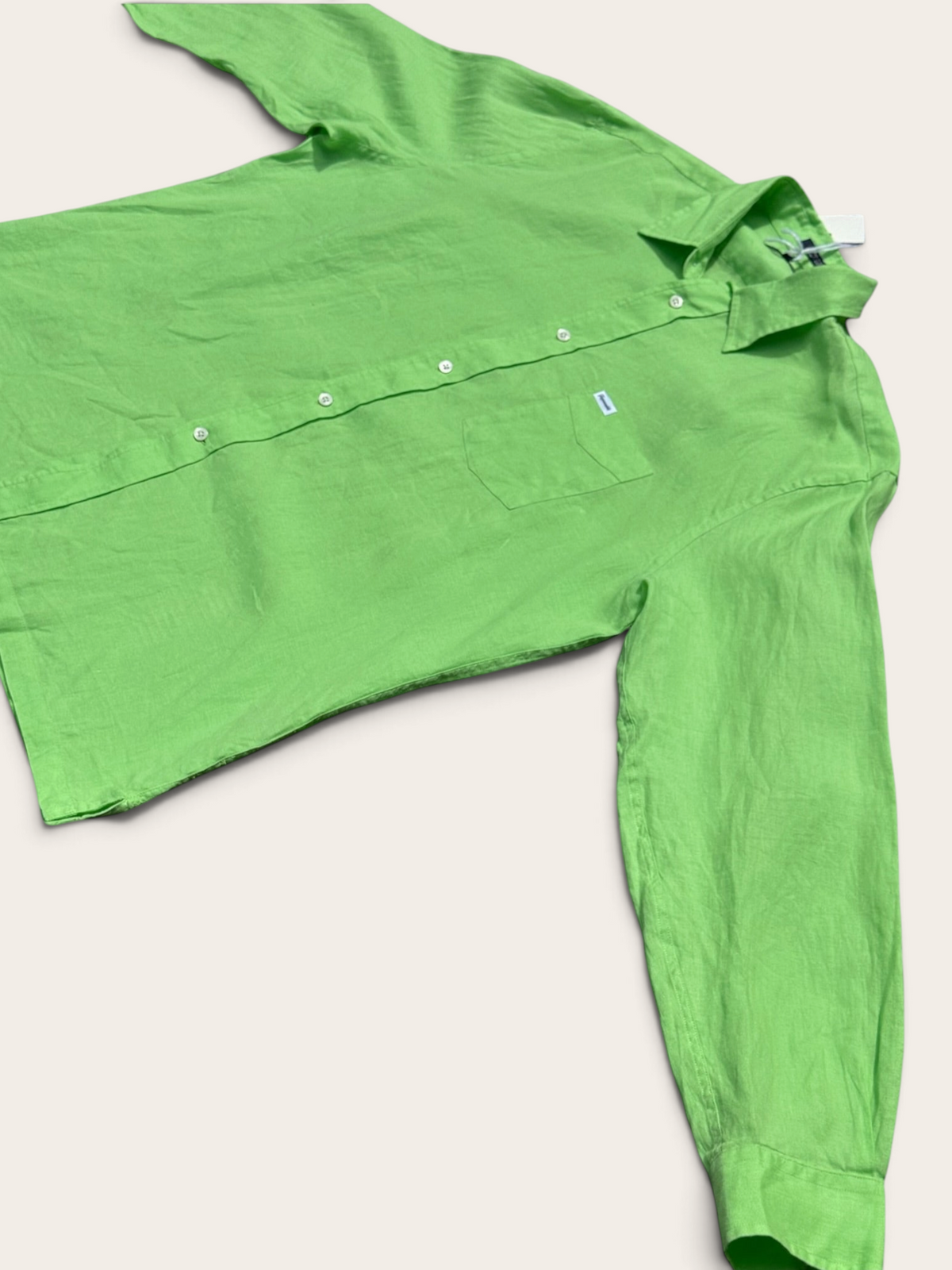 Façonnable Linen Shirt – Apple Green – XL – Men's