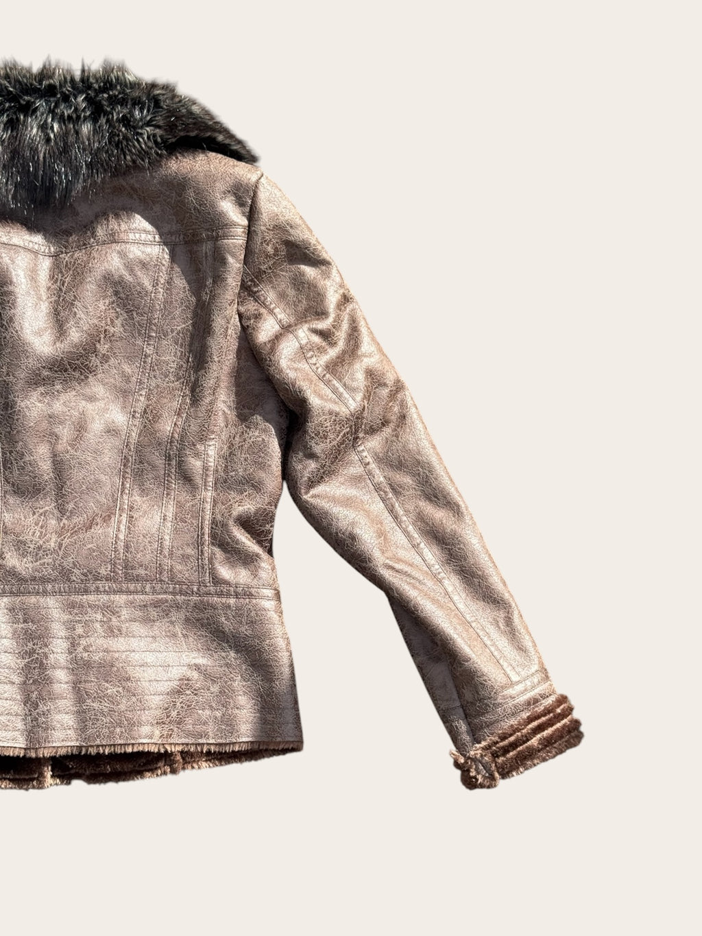 Veste Guess à col fourrure – Marron – M – Femme — photo complémentaire 5