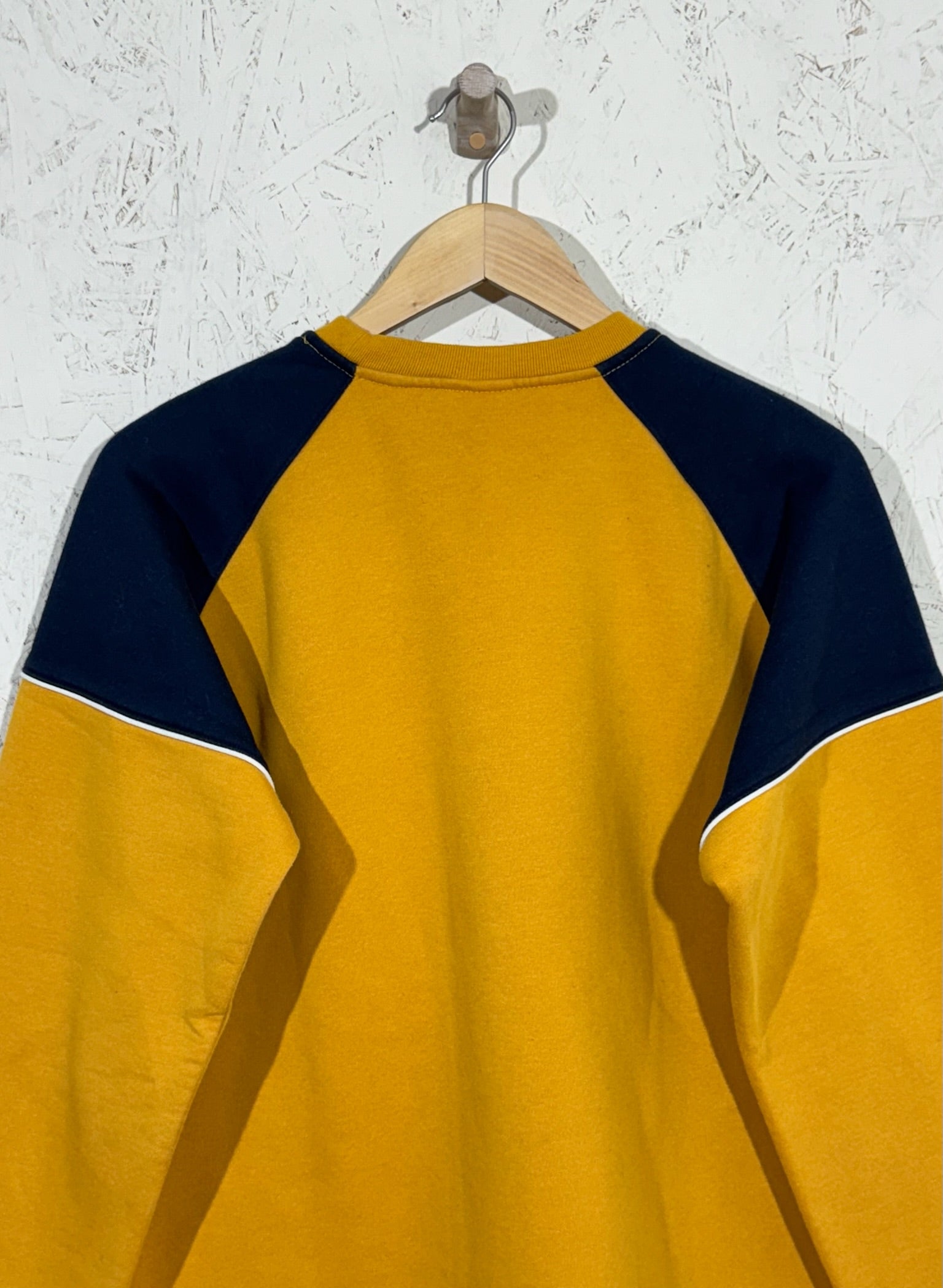 Sweat Adidas Vintage Jaune Moutarde Bleu Marine M Mixte