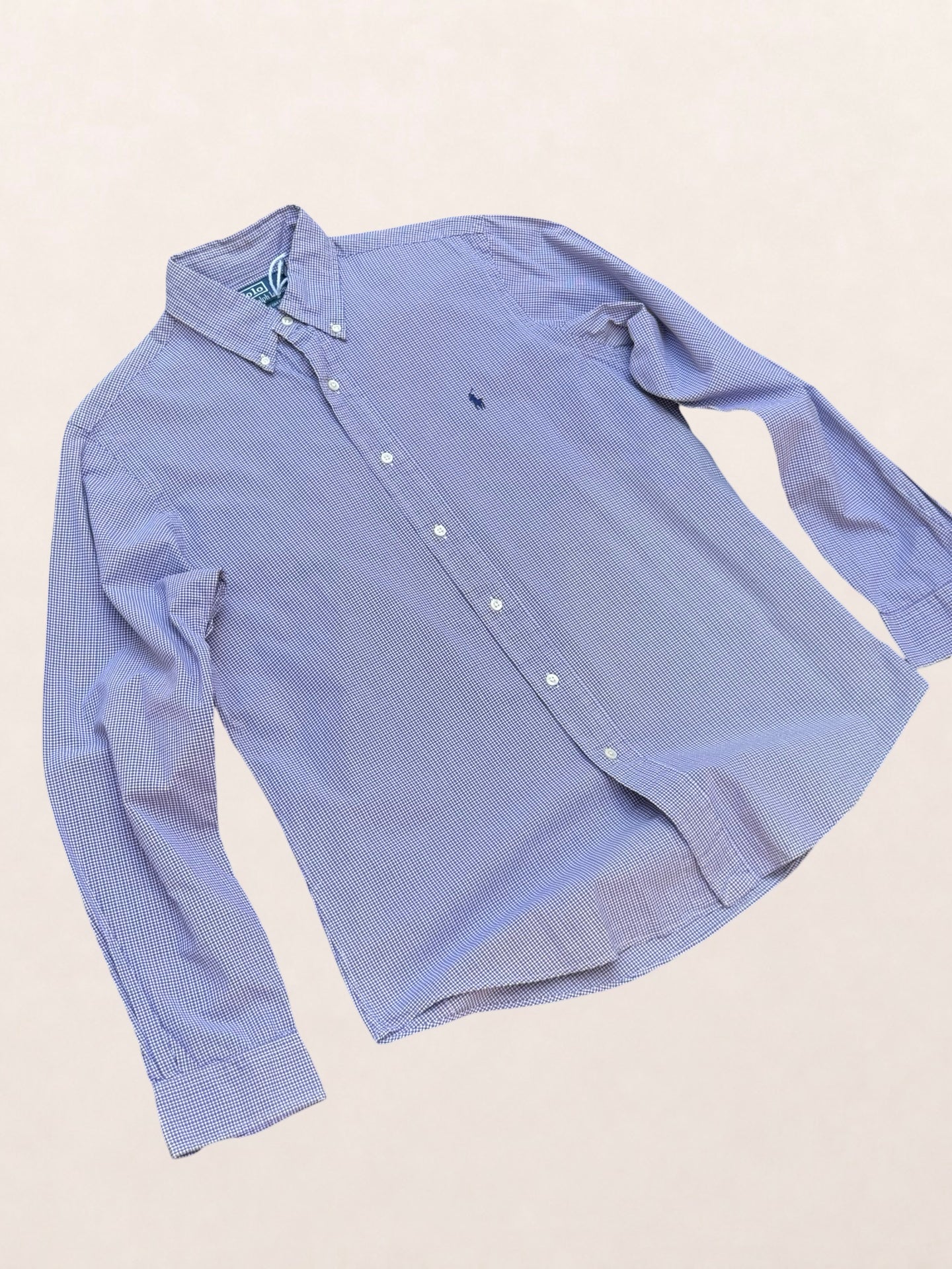 Chemise Polo Ralph Lauren à carreaux – Violet et blanc – 15/39 – Mixte — vue principale