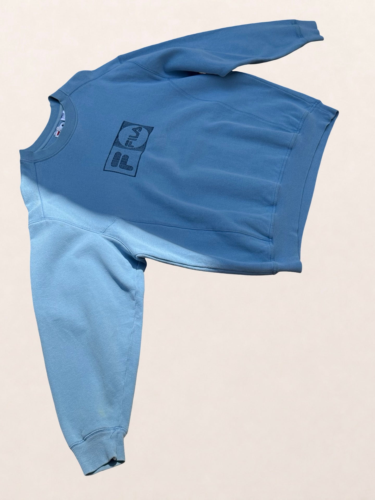 Sweat Fila coupe oversize – Bleu ciel – XL – Mixte – Vintage — photo complémentaire 2