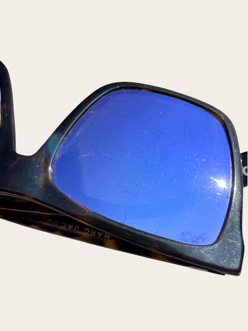 Lunettes de soleil Marc Jacobs Oversize – Écaille et bleu miroir – Taille unique – Mixte — photo complémentaire 5