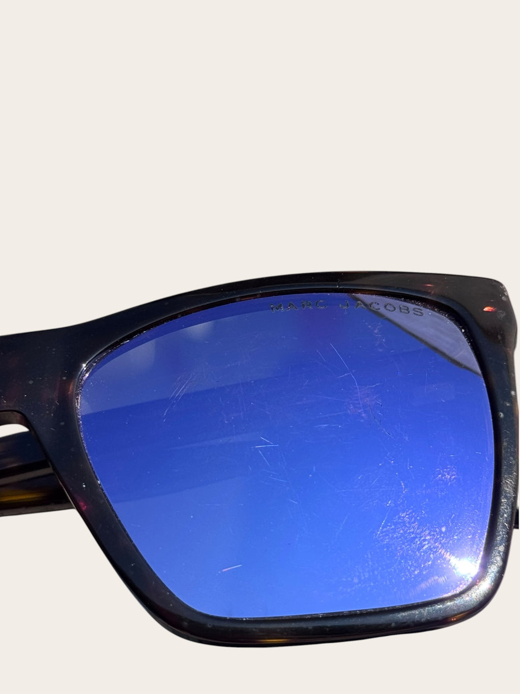 Lunettes de soleil Marc Jacobs Oversize – Écaille et bleu miroir – Taille unique – Mixte — photo complémentaire 6