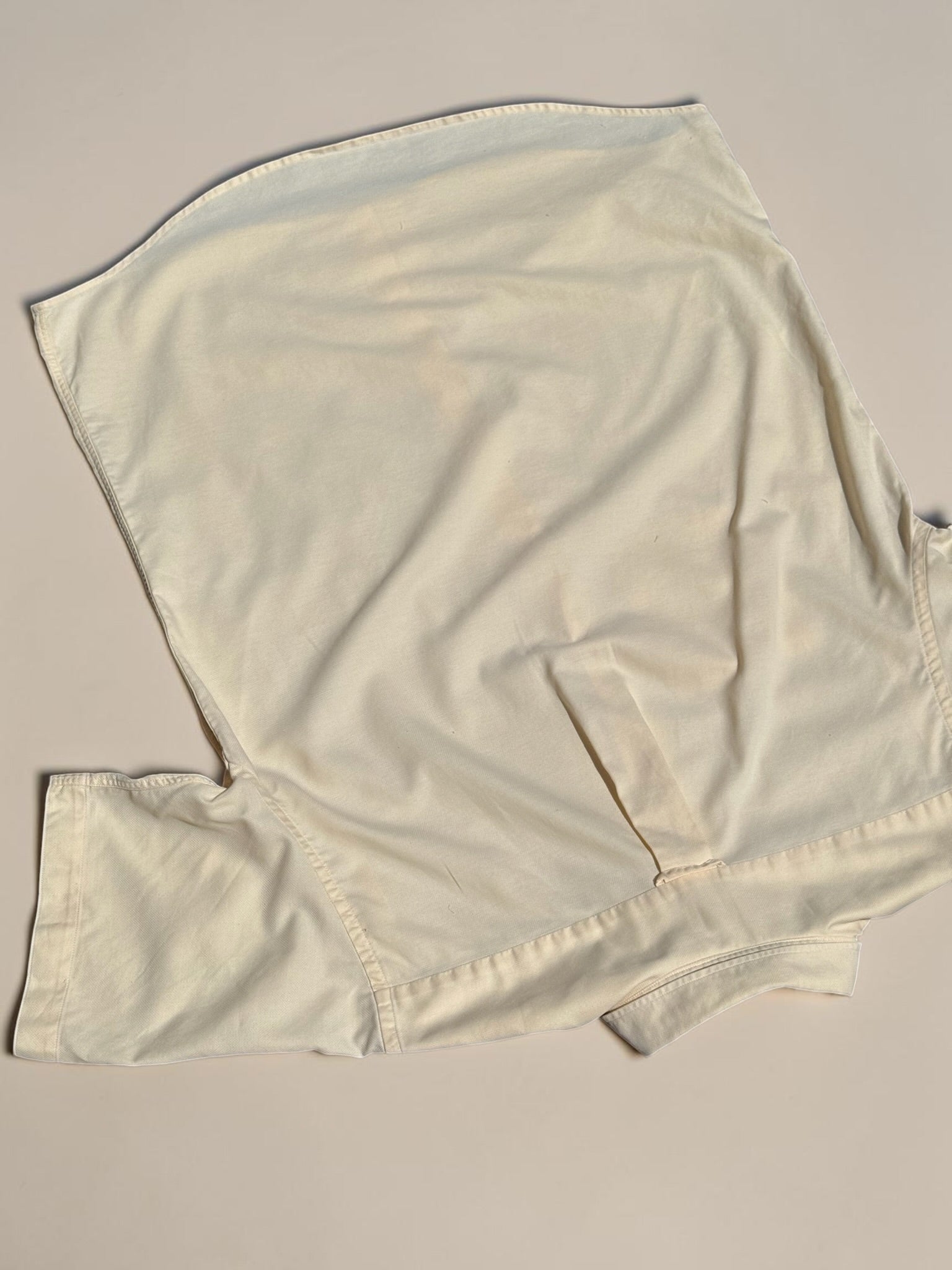 CHEMISE LACOSTE VINTAGE BEIGE CRÈME MANCHES COURTES XL HOMME